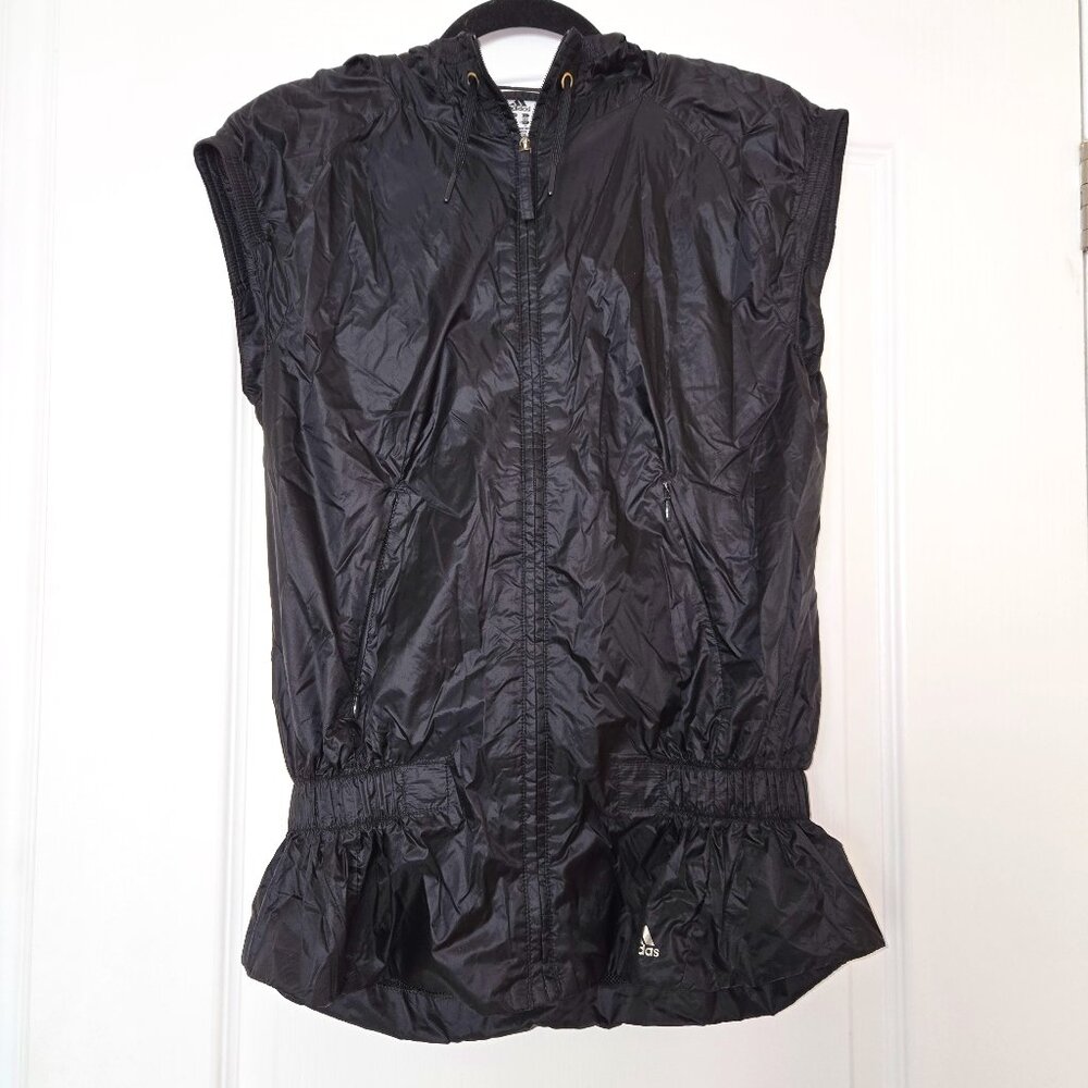 Y2K Adidas Lightweight Hooded Vest Black Size S